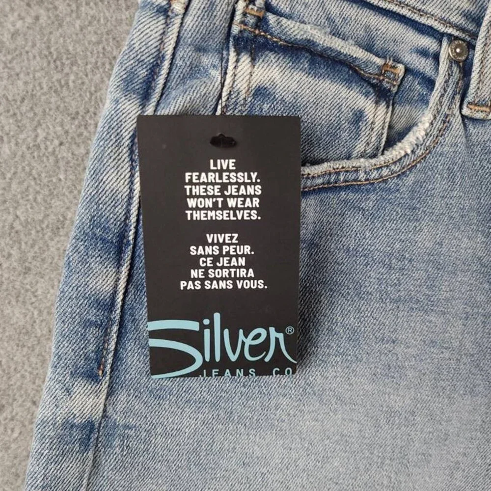 Silver Jeans Co. Highly Desirable High-Rise Shorts Women's W31/L5 Indigo Denim - Picture 6 of 15